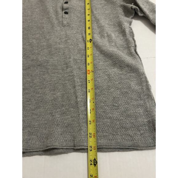 Rag & Bone X-Small Gray Merino Wool Blend Long Sleeve Henley Pullover Sweater - Picture 12 of 12